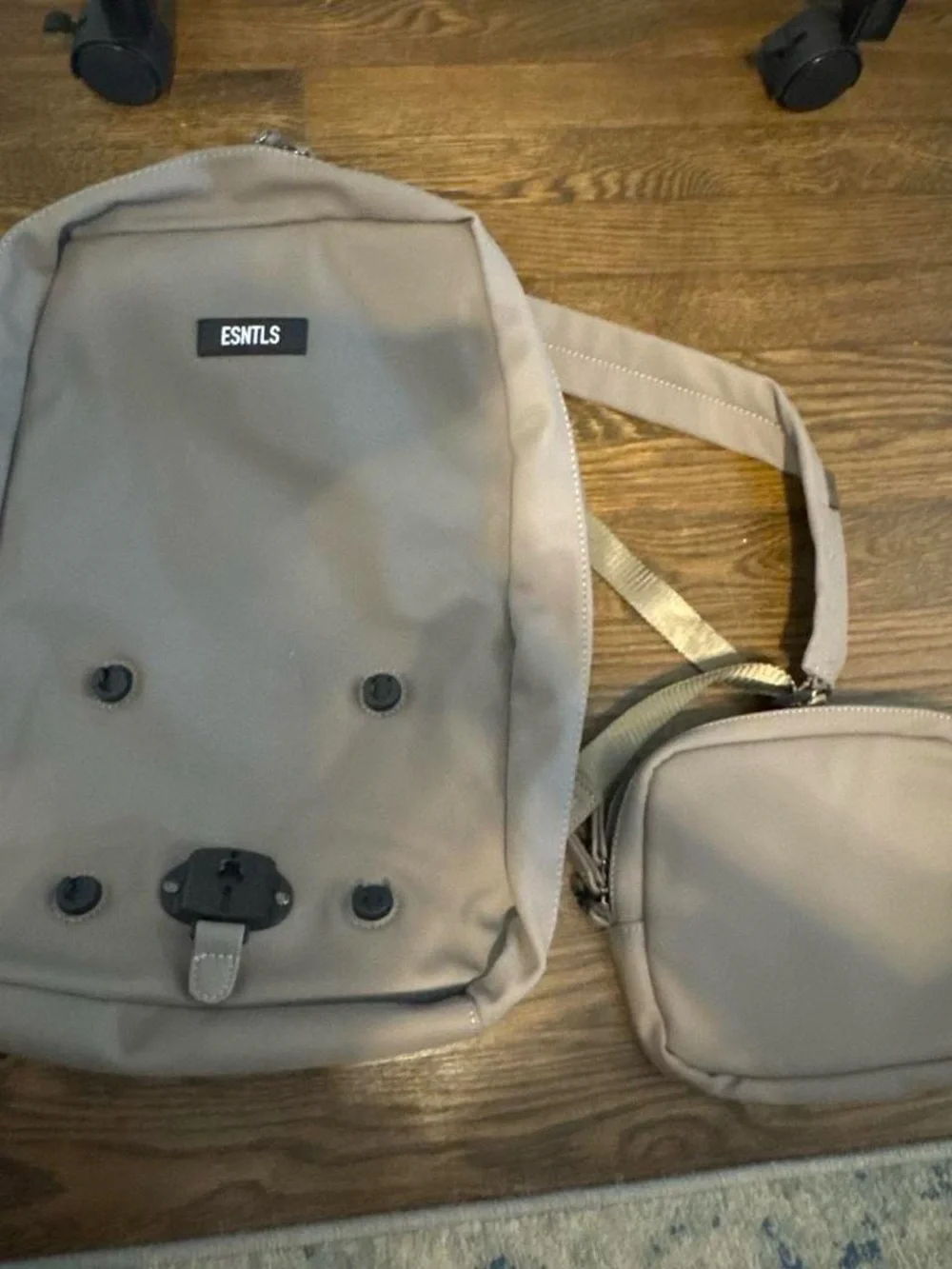 Esntls gray backpack